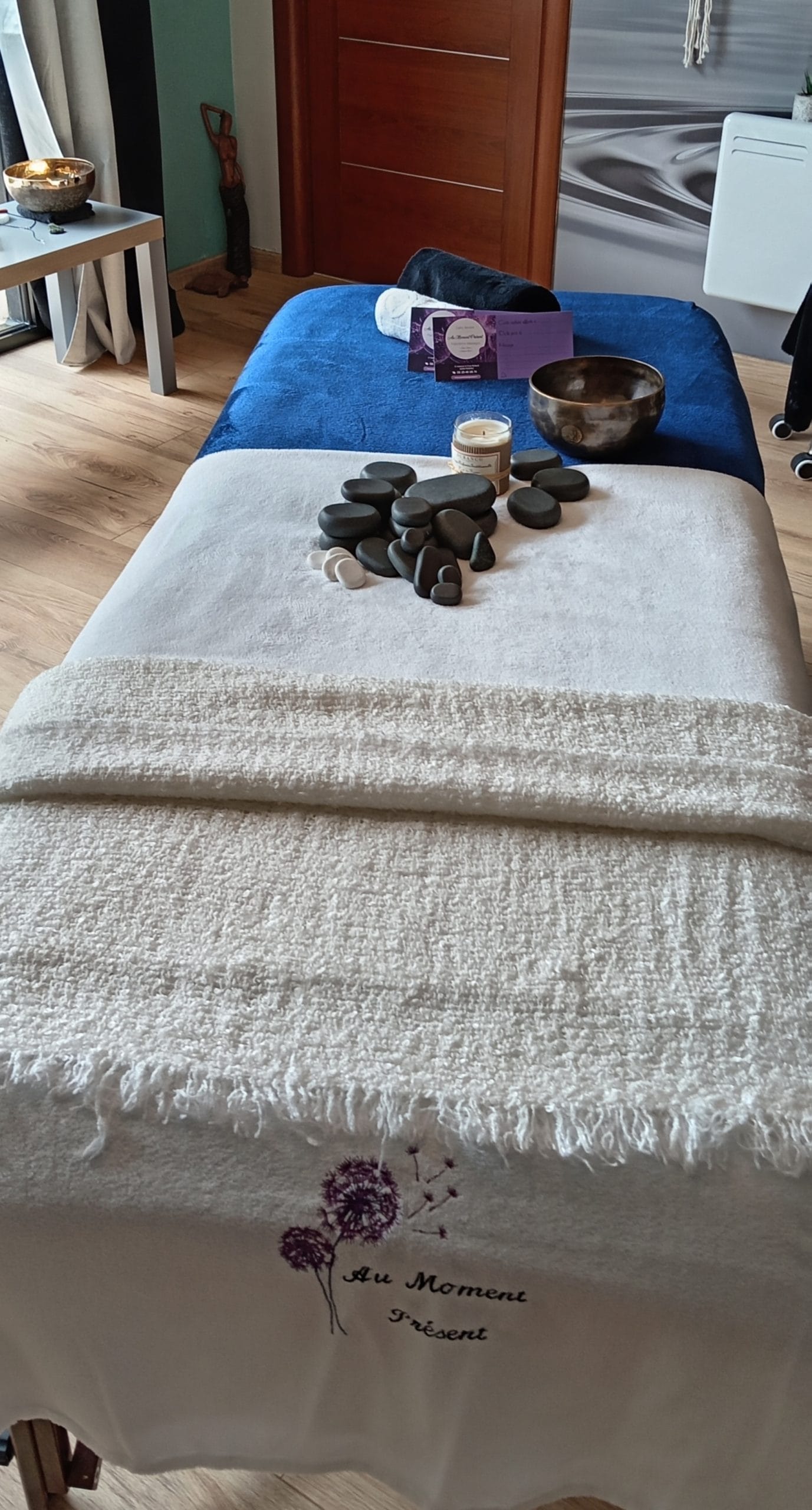 Table massage au salon massage Au Moment Présent
